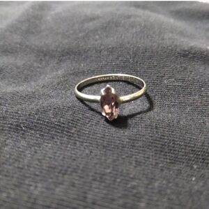 Mcgrath-Hamin nickel silver pink stone ring